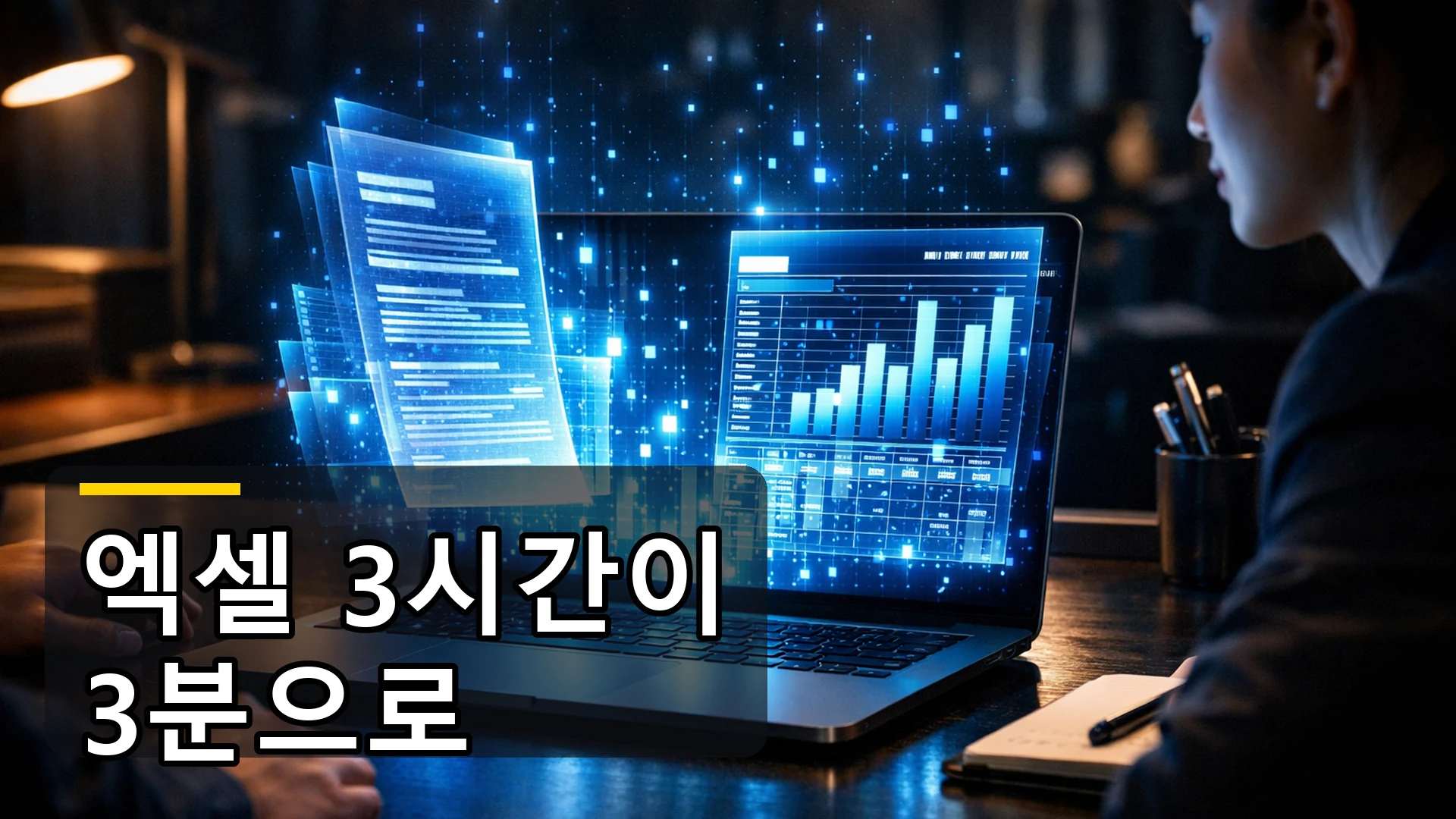 GPT-5.6 문서 작업 AI로 엑셀과 워드 업무를 처리하는 노트북 화면